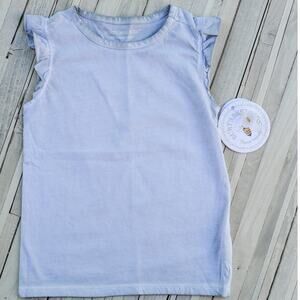 Gray Flutter Sleeve Shirt Burts Bees Organic Size 2T NWT